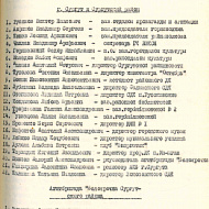 Список делегатов на окружное совещание работников культуры и искусств