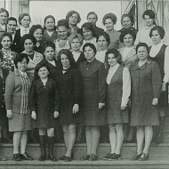 Участники областной Школы передового опыта по централизации библиотек округа, г. Ханты-Мансийск, 1975 год