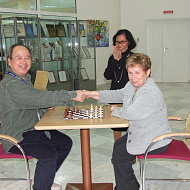 Шахматная партия с участниками олимпиады из Индонезии, октябрь 2010 год